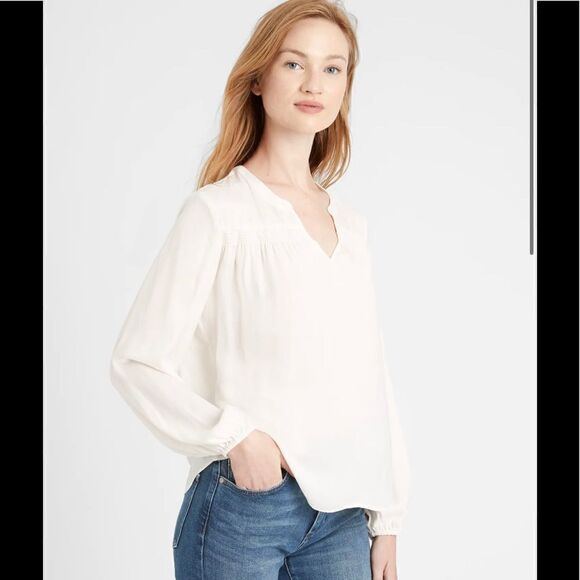Banana Republic Smocked Top - Picture 1 of 7